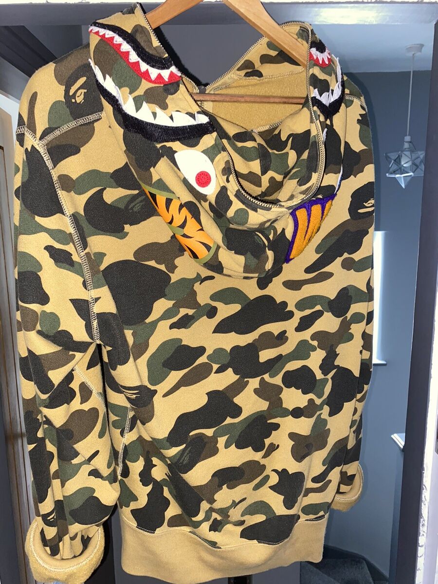 A Bathing Ape 1st Camo Bape Shark Full Zip Hoodie - Size XL A Bathing Ape 1st Camo Bape Shark Full Zip Hoodie - Size XL
