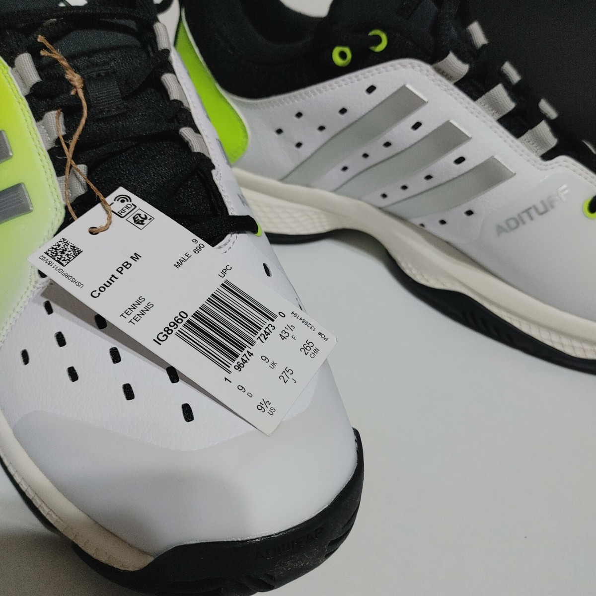 シャルル NEW Adidas Pickleball Shoes Court PB Yellow White Silver