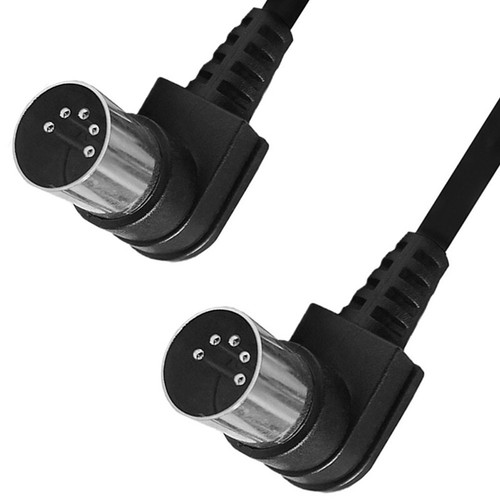Double 90 Degree Right Angle MIDI 5 PIN Male To MIDI 5Pin DIN Plug Cable Adapter - Afbeelding 11 van 11