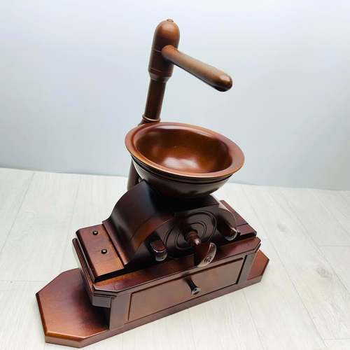 Mulino da caffè, mulino in legno, manuale, antico, collezione, dal Giappone - Foto 3 di 9