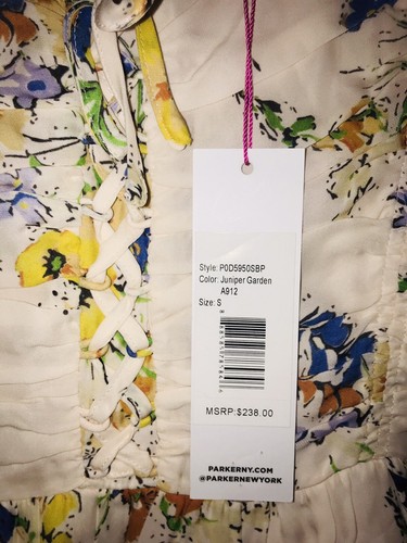 NEW NWT Retail $238 SMALL Parker Floral Juniper Garden Shoulder Straps Top Small - Picture 6 of 22