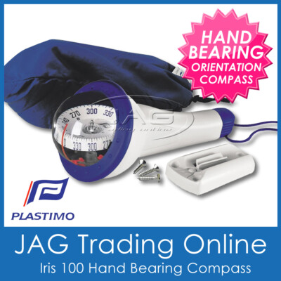 PLASTIMO IRIS 100 BLUE HAND BEARING ORIENTEERING COMPASS- Hiking/Marine/Sailing