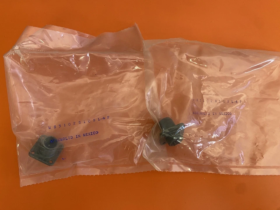 Bendix Circular MIL Spec Connector 2P Box Mount Receptable MS3102R10SL-4P Qty 2 - Image 3 of 4