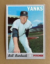 1970 Topps Baseball Bill Burbach #167 New York Yankees