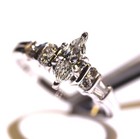 GIA certified 18k white gold .76ct marquise diamond engagement ring 4g 7.25 — photo 4