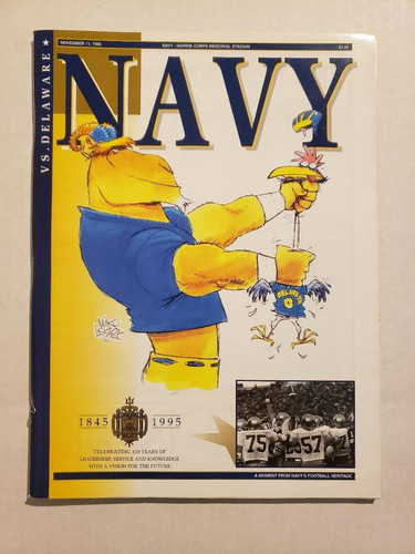 NAVY MIDSHIPMEN vs DELAWARE BLUE HENS 1995 Football Game Program EX+
