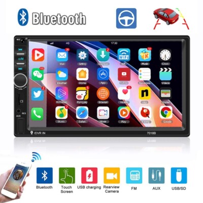 7'' Car Stereo Radio Bluetooth Touchscreen USB AUX FM MP5 Player Mirror Link 2DIN