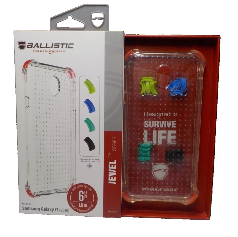 BALLISTIC Jewel Series para Samsung Galaxy J7 (2018) Cojines de Silicona - Transparente Nuevo Foto 4 de 4
