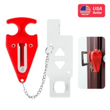 1x Portable Door Lock for Travel Door Lock Self-Defense Security Device for Home