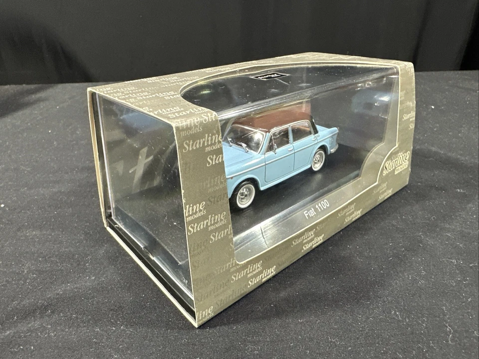 Starline Fiat 1100 1960 Diecast Car Blue Color 1/43 Scale - Image 3 of 4