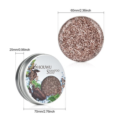 Jabón para Cabello Orgánico Gris Reverso Champú Barra - Esencia Jabón Champú Oscurecedor Cabello - Imagen 14 de 18