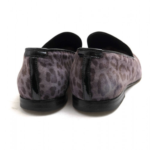 JIMMY CHOO Gray Leopard-Pattern Vamp Loafer in Su… - image 4