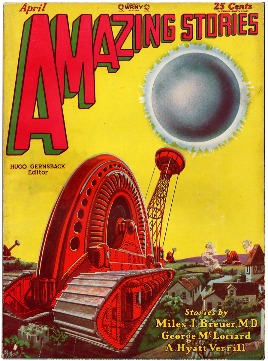 Vintage AMAZING STORIES (April 1929) Frank R Paul GERNSBACK