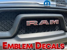 RAM 1500 DT " R A M " Grill Emblems Overlay 2 TONE Decal 19 2020 2021 2022 23 24