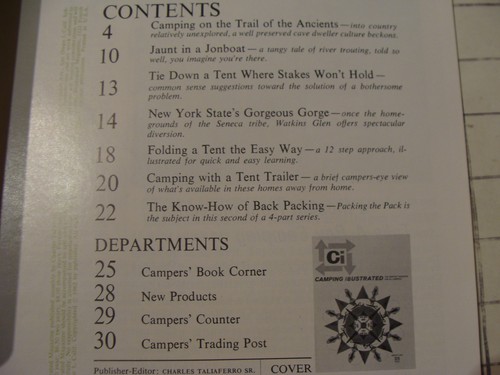 Vintage magazine: CAMPING ILLUSTRATED 1962 august; NY Gorgeous Gorge, Trailer - Picture 4 of 10