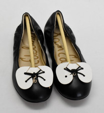 Sam Edelman Kids Girls Felicia Ballet Flat Black Leather Shoes Size 4 M