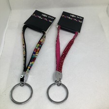 Lot Of 2 New Tagged Jeweled Wristlet Keychain Holders