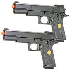 New Airsoft Gun Spring Pistol BBTac P169 6mm BBs 2 Pack 1911 Handgun Costume