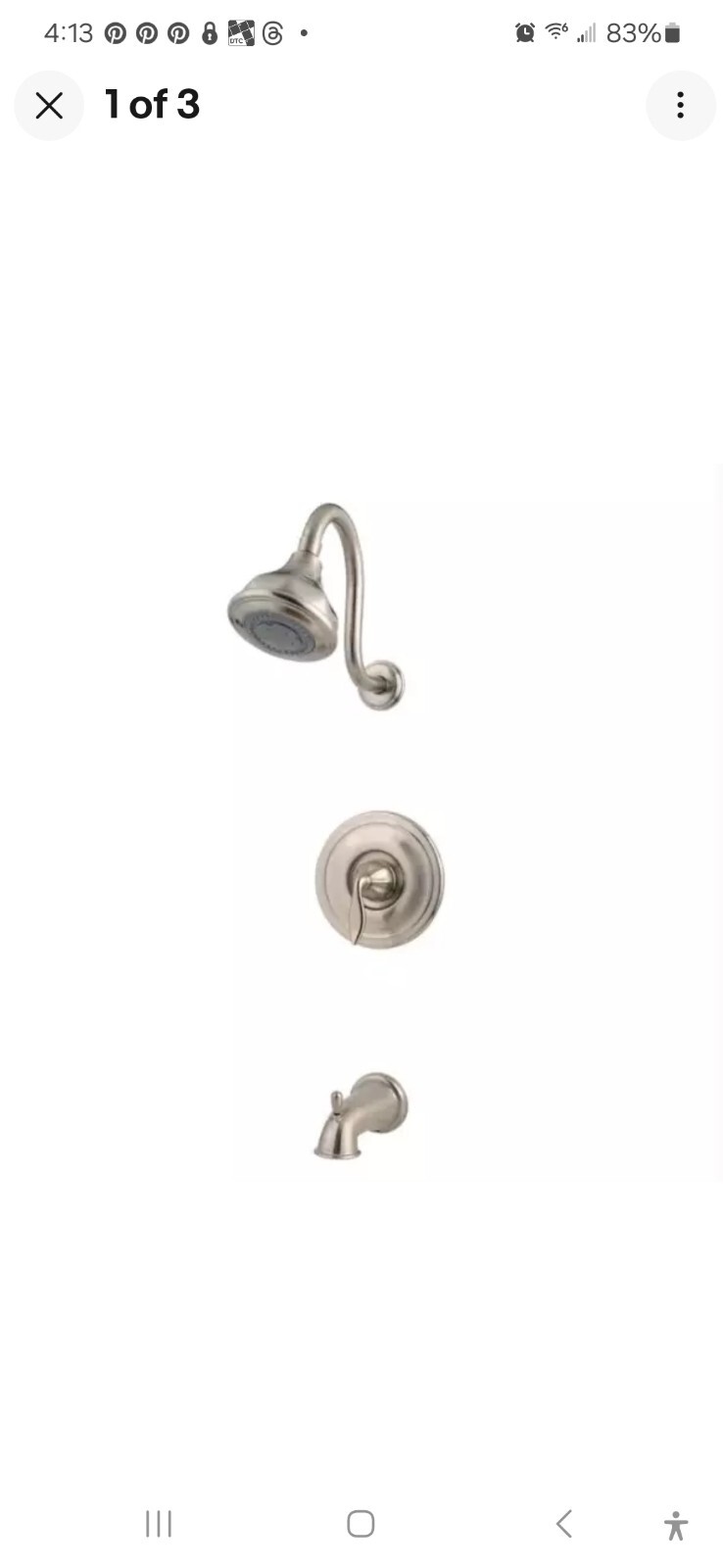 Price Pfister Sedona Single Handle Tub And Shower Faicet Set