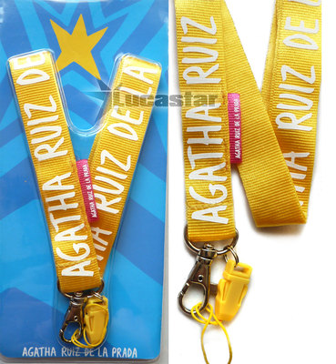 Agatha Ruiz de la Prada YELLOW Logo Mobile NECKLACE