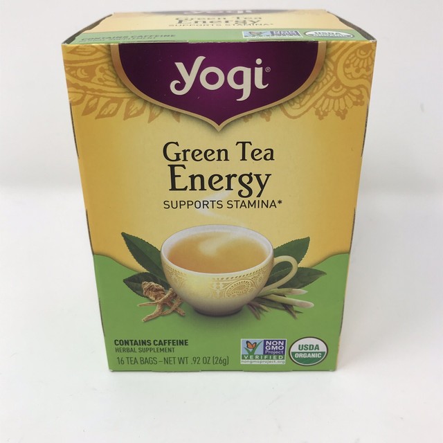 Yogi Tea Green Tea Energy Supports Stamina Organic 16 Tea Bags NEW