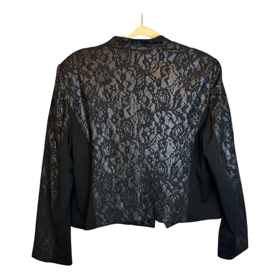 Chicos Jacket Women's Size XL Moto Lace Black Chicos 3 NEW - Image 2 of 4