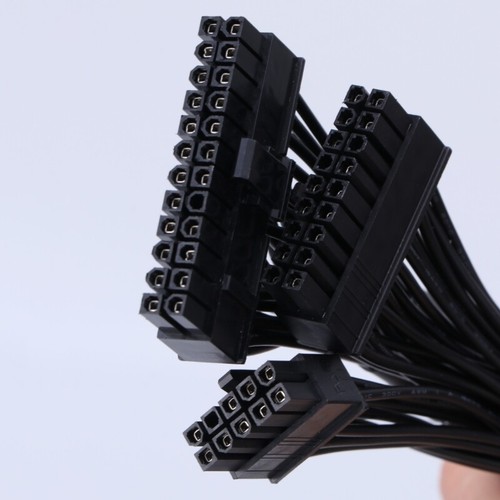 18+10Pin to 24Pin Sleeved Cable For G1 G2 G3 GS P2 T2 PSUs Modulars - Zdjęcie 4 z 8