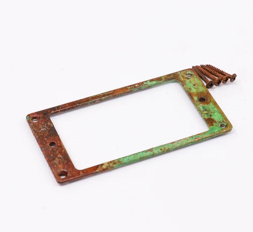 AGP ™ - Single Aged Chrome Flat Bottom Metal Humbucker Ring #732575