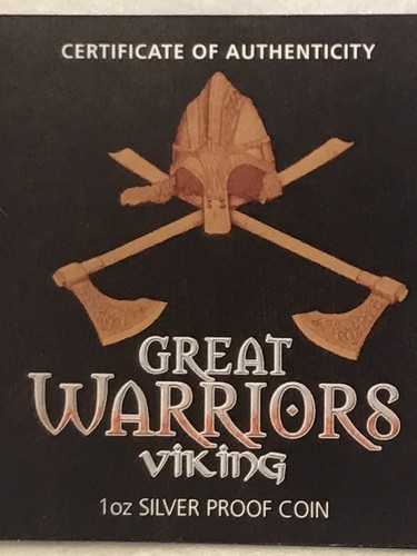 Perth Tuvalu 2010 Great Warriors #2 Viking Norseman $1 Pure Silver Dollar Proof - Picture 5 of 7