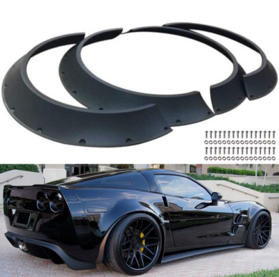 4PCS Extra Wide Body Wheel Arch Fender Flares For Chevy Corvette Z06 C6 ...