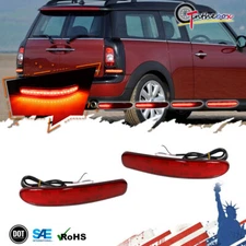 LED Rear Bumper Reflector Brake Stop Lamps For 2008-2014 Mini Cooper Clubman R55