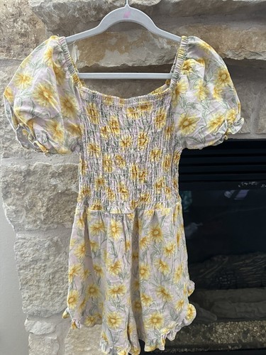 Vince Camuto Girls Size 10 Summer Flower Romper/Jumpsuit - Foto 6 di 10