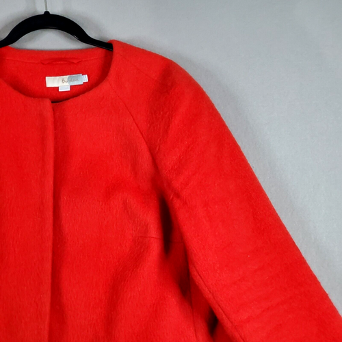 Boden Orange Jacket Coat Cropped L Lined Preppy Womans US Sz 16 Wool Blend - Picture 2 of 12