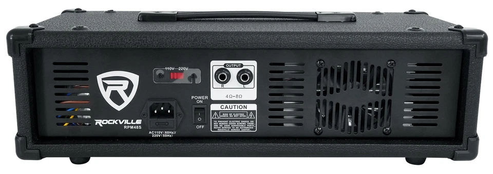 Rockville RPM48S 2400w Powered 4 Channel Mixer/Stereo Amplifier w Bluetooth/EQ - Image 3 of 4