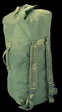 Authentic US Military Duffle Bag, OD Nylon Sea Bag TOP LOAD Duffel GC