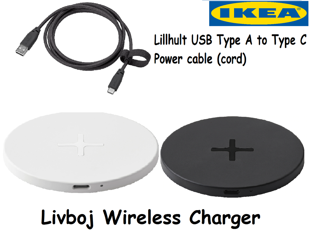 wireless charging pad Lillhult USB Type A to Type C power cable