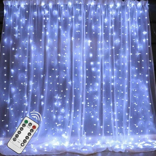 "decoracion para fiestas cortina de 300 luces LED bodas boda party dormitorio " - Picture 3 of 12