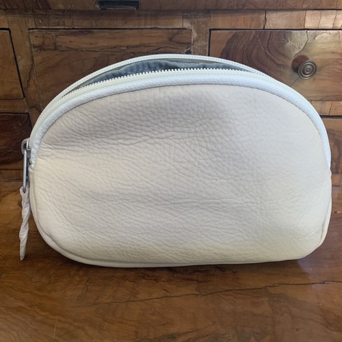 Leder Luxus Kosmetiktasche Kiesel Qualität weiches Reißverschluss Top Made in CT, US Stein - Bild 24 von 24