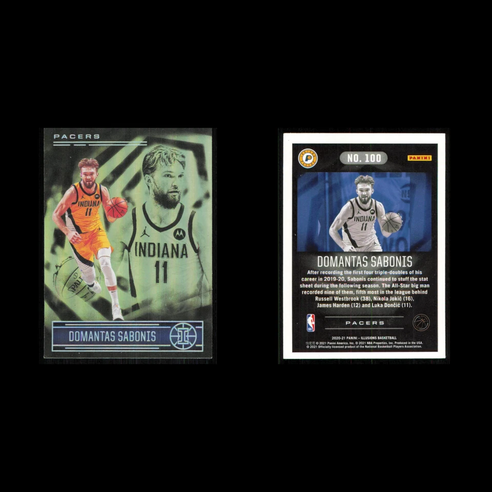 Domantas Sabonis #100 2020 Panini Illusions Indiana Pacers Basketball Card NBA - Image 3 of 3