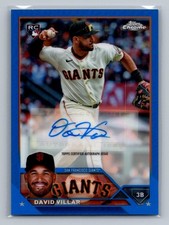 David Villar 2023 Topps Chrome Update #AC-DV Autographs Blue #/150 RC