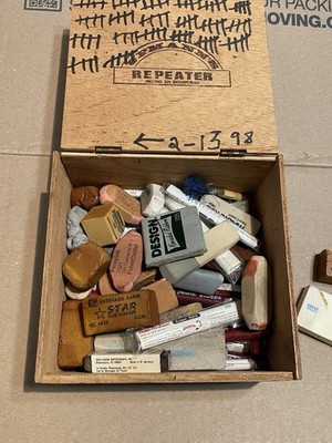 Vintage Eberhard Faber Pink Pearl 400 Eraser Lot Pentel Clic Star Gum Cleaner X