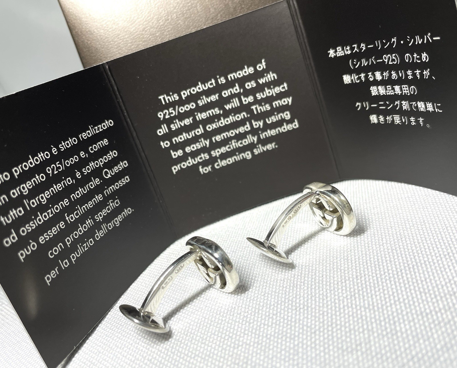 Auth [Rare] GUCCI Cufflinks interlocking Double G… - image 8