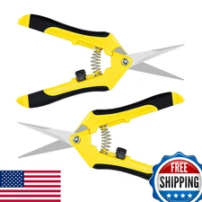 iPower 6.5" Gardening Scissors Hand Pruner Shears Straight Stainless Steel Blade