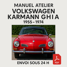 Manuel Atelier Volkswagen Karmann Ghia 1961-1974 Revue Technique RTA CD PDF