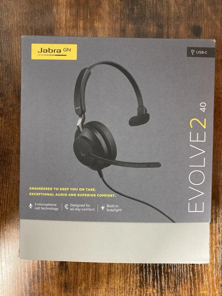 Jabra Evolve 2 40 Stereo Headset w/ Mic (UC, USB-C) - MR - Image 4 of 4