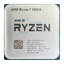 AMD Ryzen 7 5800X 3.8-4.7GHz 8 Core 16 Thread Socket AM4 105W CPU Processor