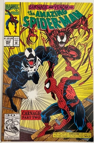 The Amazing Spider-Man #362 (Marvel Comics 1992) RAW 9.0-9.2 Bagley/Michelinie!