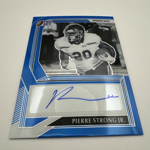 2022 Leaf Pro Set BLUE 21/35 Pierre Strong Jr Rookie Auto RC SOUTH DAKOTA ST - Picture 2 of 4