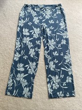 Soma XXL L Cool Nights PJ Pant Reflection Blooms Tap