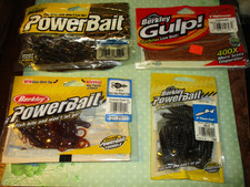 Lot of Berkley Power Bait & Gulp Cinnamon Purple Pumpkin Smoke